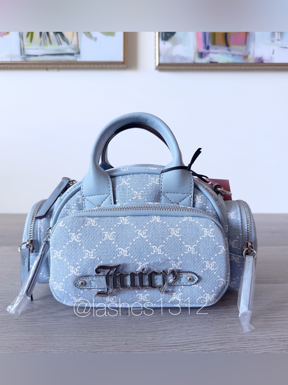 JUICY COUTURE Bag Shopaholic Crossbody - Blue Denim - Picture 2 of 8